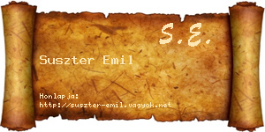 Suszter Emil névjegykártya